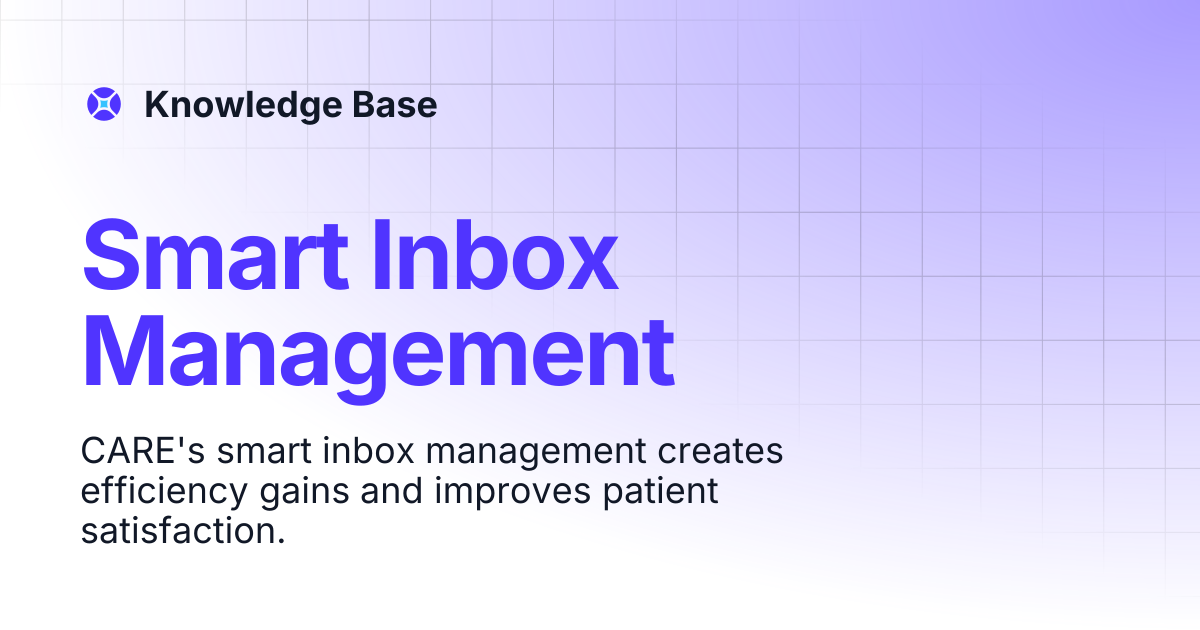 Smart Inbox Management | Knowledge Base
